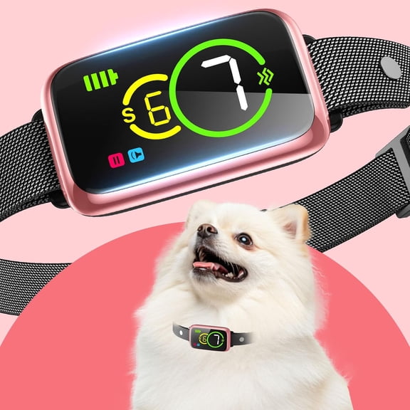 Smart Anti-Bark Dog Collar - Beep & Vibration, 7 Adjustable Sensitivity Levels, Waterproof, Ultra-Lightweight for Small, Medium & Large Dogs