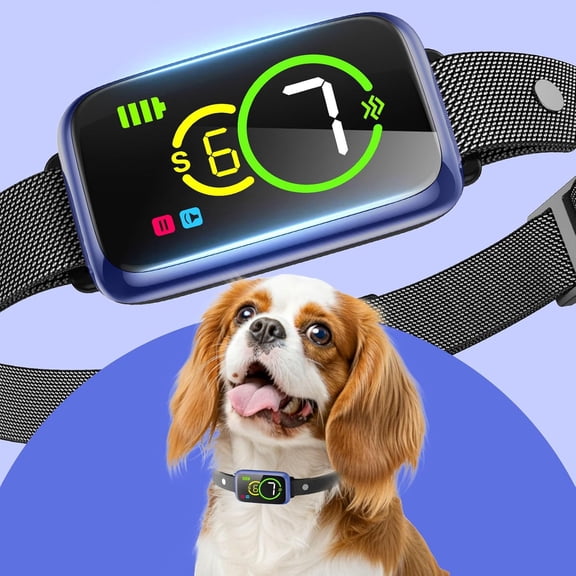 Smart Anti-Bark Dog Collar - Beep & Vibration, 7 Adjustable Sensitivity Levels, Waterproof, Ultra-Lightweight for Small, Medium & Large Dogs