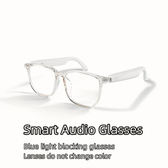 Smart Audio Glasses - Auto Color Lens & Touch Control - HD Sound, Built-In Mic - Anti-Blue Light - Perfect for Office, Driving & Gifts