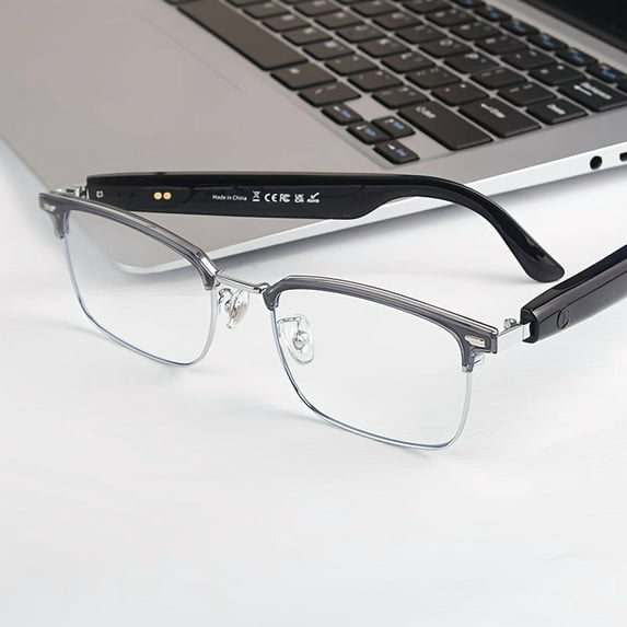 Smart Audio Glasses - Auto Color Lens & Touch Control - HD Sound, Built-In Mic - Anti-Blue Light - Perfect for Office, Driving & Gifts