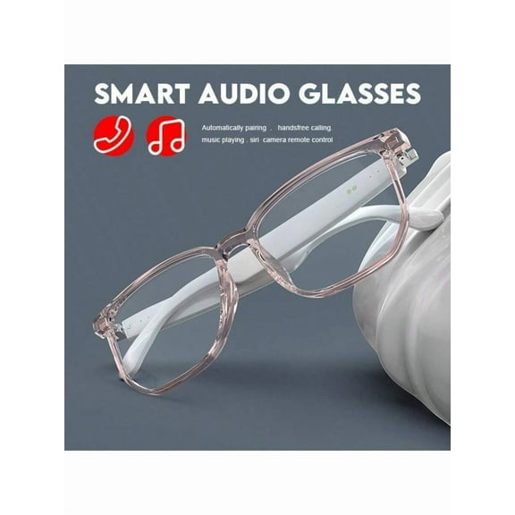 Smart Audio Glasses - Blue Light Blocking, Magnetic Charging, Voice Assistant, 5.4 Wireless Mic, Remote Photography, Open Headphones, For Women, Gaming & Wor