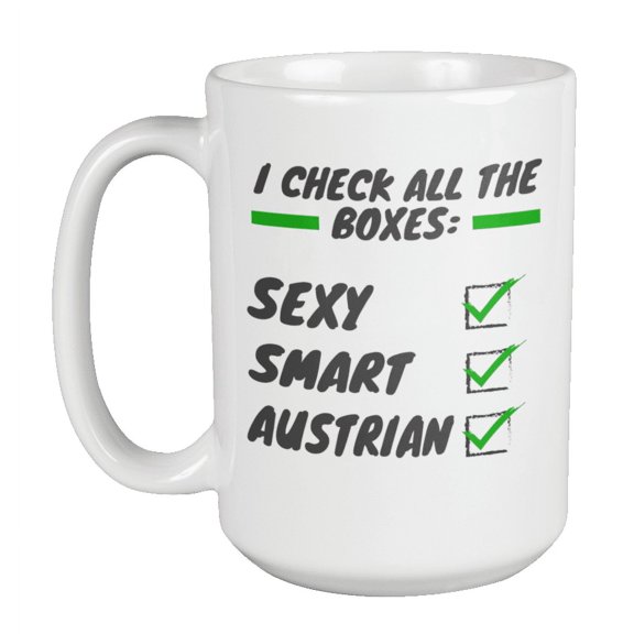Smart Austrian, Austria Themed Coffee & Tea Gift Mug (15oz)