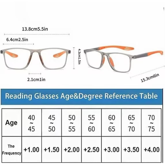 Smart Auto Focus Reading Glasses, Glare Blocking Clear Lens Eyeglasses
