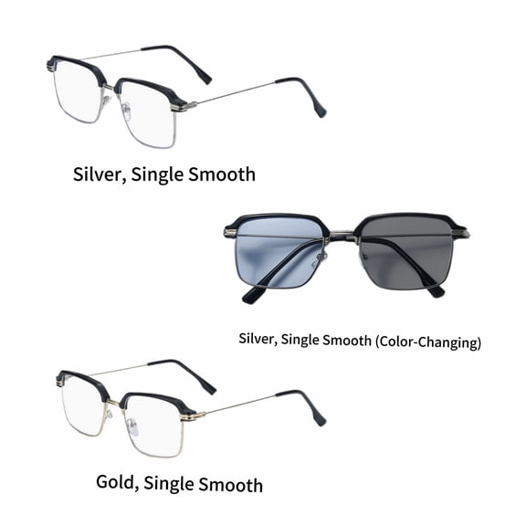 Smart Auto‑Focus Reading Glasses Multi‑Distance Adjustable HD Lenses Lightweight Portable Unisex(Black B)