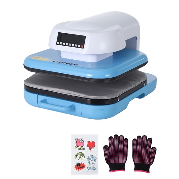 Smart Auto Heat Press Machine, 15" x 15", High Pressure, 1600W, Digital Temp and Timer, 4 Memory Modes, for T-Shirts, Hoodies, Canvas, Vinyl and Sublimation Transfer, Home and Small Business