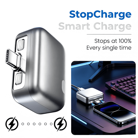 Smart Auto-Stop USB-C Charger, 140W Fast Charging Device with Full Charge Auto Disconnect, Battery Protection for Phones & Tablets
