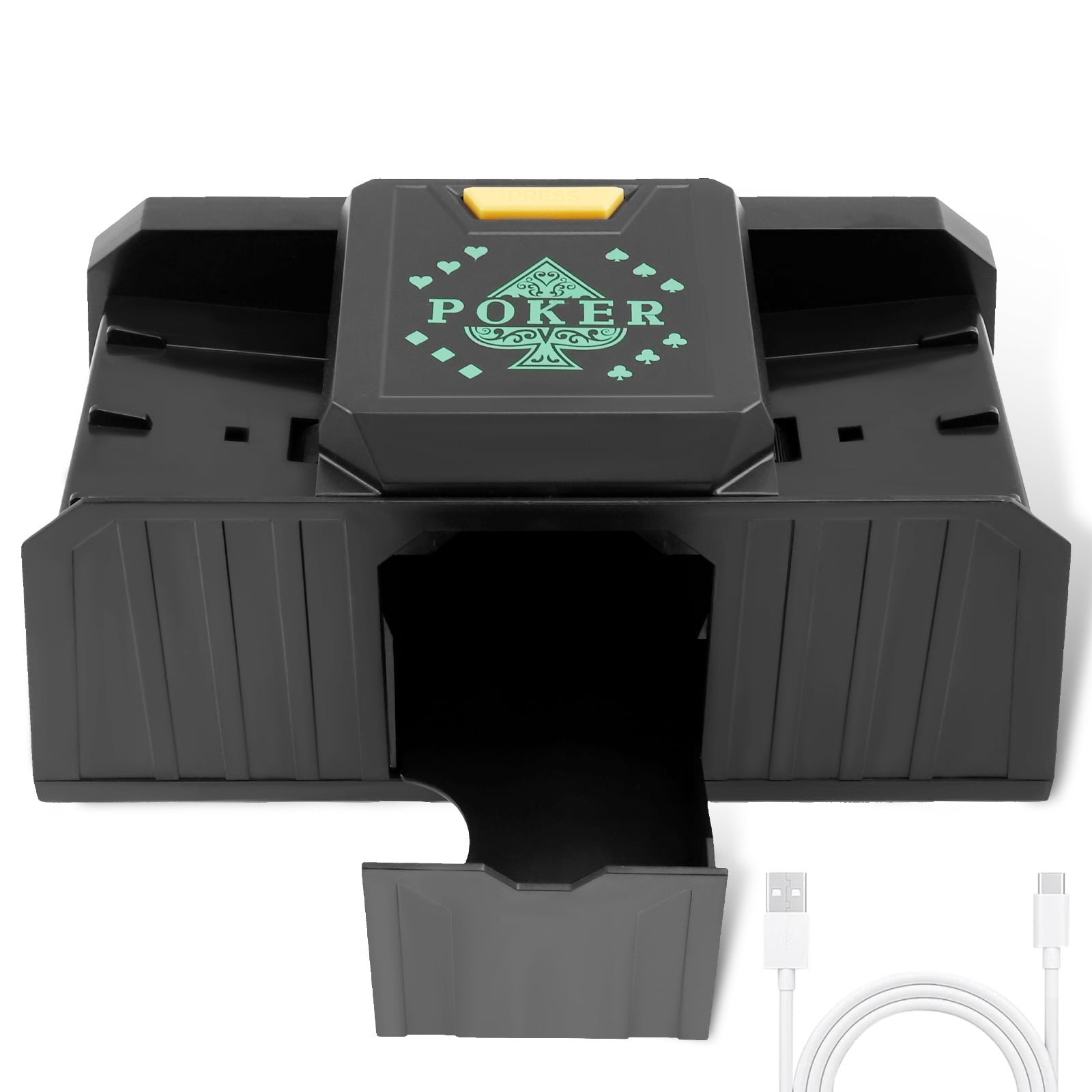 Card Shuffler For Sleeved Cards Automatic Card Shuffler Machine For 1-2  Decks - Rechargeable, Ultra Quiet, USB-C, Fits Poker, UNO, Sleeved Cards  Automatic Card Shuffler And Dealer