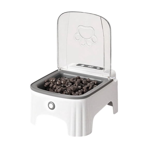 Smart Automatic Cat Feeder, Motion Sensor Timed Pet Food Bowl, Moisture-proof Sealed Feeding Station with Lid for Cats and Small Dogs