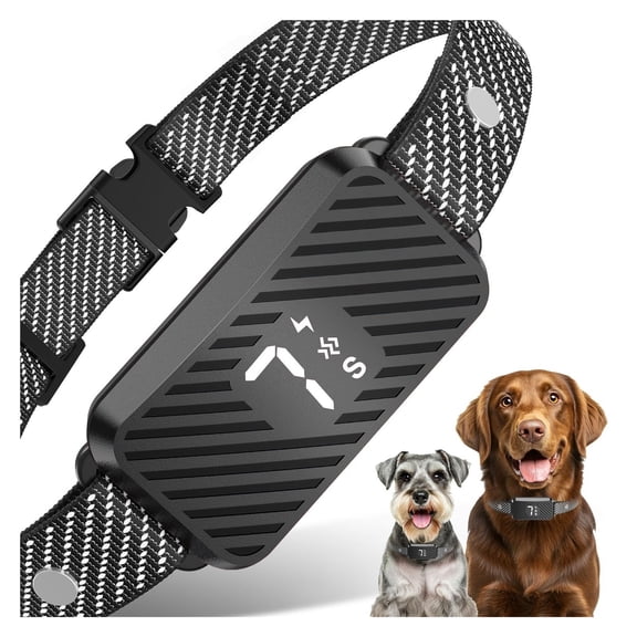 Smart Automatic Dog Bark Collar with Beep Vibration, Rechargeable Behavior Training Device