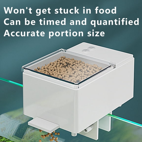 Smart Automatic Fish Feeder Adjustable Battery-Powered LCD Timer with 24-Hour Feeding Schedule is Perfect Aquarium