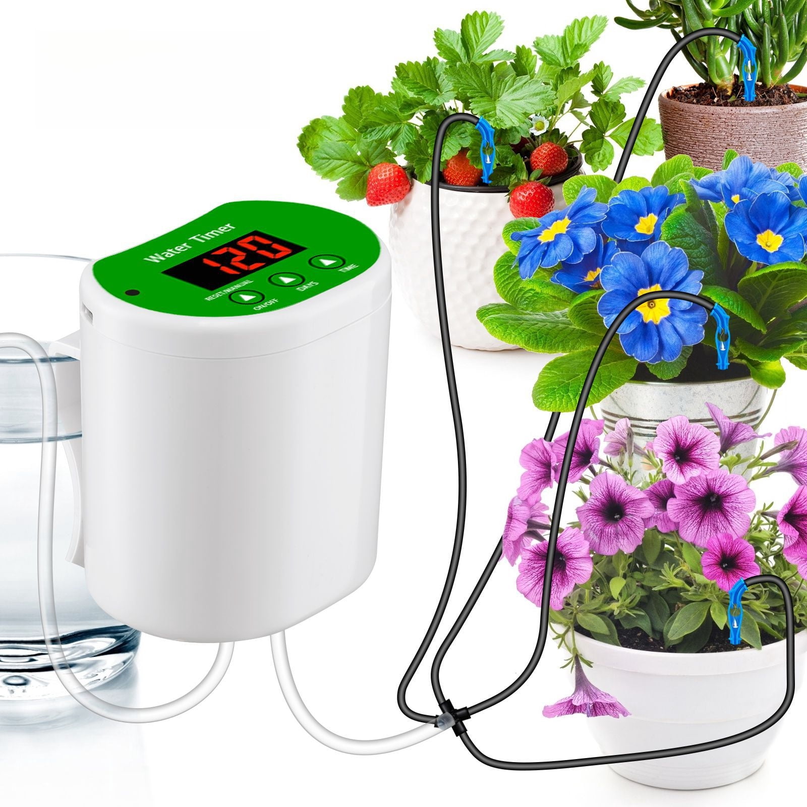 Smart Automatic Plant Watering System, Timer Drip Irrigation Kit for ...