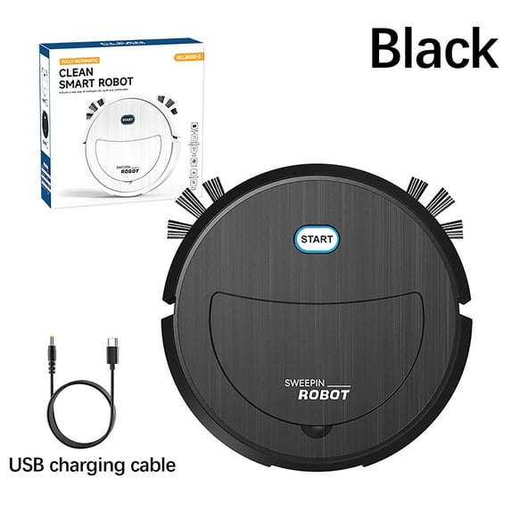 Smart Automatic Robot Vacuum Cleaner Sweeping Suction Mopping 3 in 1 Floor Cleaning Machine Home Carpet Dust Hair Debris Removal Low Noise Intelligent Navigation System