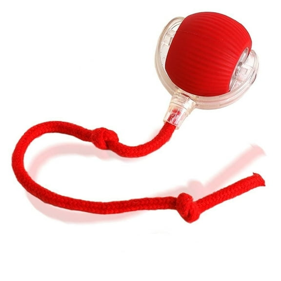 Smart Automatic Rolling Ball Toy Electric Dog Balls for Dog/Cat (Red)