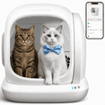 thumbnail image 1 of Osoeri Self-Cleaning Cat Litter Box 75L Extra Large, Smart Automatic APP Control with Safety Sensors for Multi-Cat Households, Gray, 1 of 10