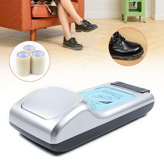 Smart Automatic Shoe Cover Dispenser with Disposable Plastic Shoe Films Home Office