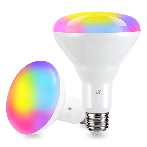 Smart BR30 Dimmable Light Bulb - Dimmable Color Changing LED; Compatible with Alexa and Google Home Assistant, No Hub Required (SET of 2)