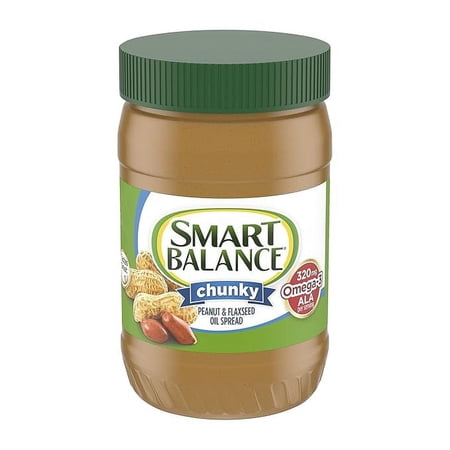 Smart Balance Omega Natural Peanut Butter w/Flax Oil, Chunky, 16 oz