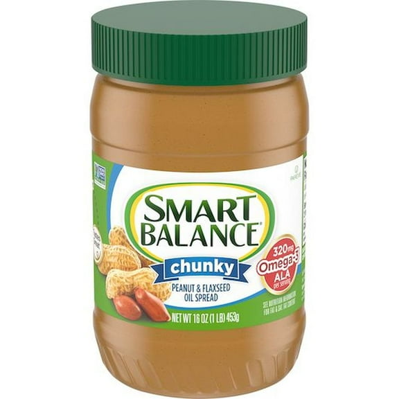 Smart Balance Rich Roast Chunky Peanut Butter, 16 Ounce -- 12 per Case.