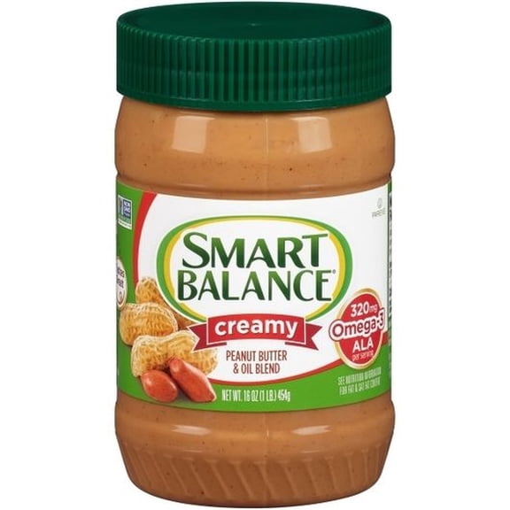 Smart Balance Rich Roast Creamy Peanut Butter, 16 Ounce -- 12 per Case.