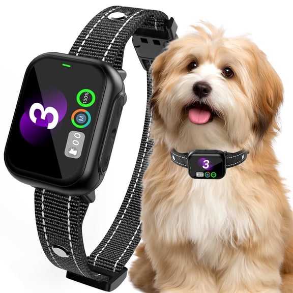 CZCKYRIN Smart Bark Collar for Dogs, Automatic No Bark Training Collar with Beep Vibration & Safe Shock, IP67 Waterproof, Rechargeable Type-C, Adjustable for Small Medium Large Dogs