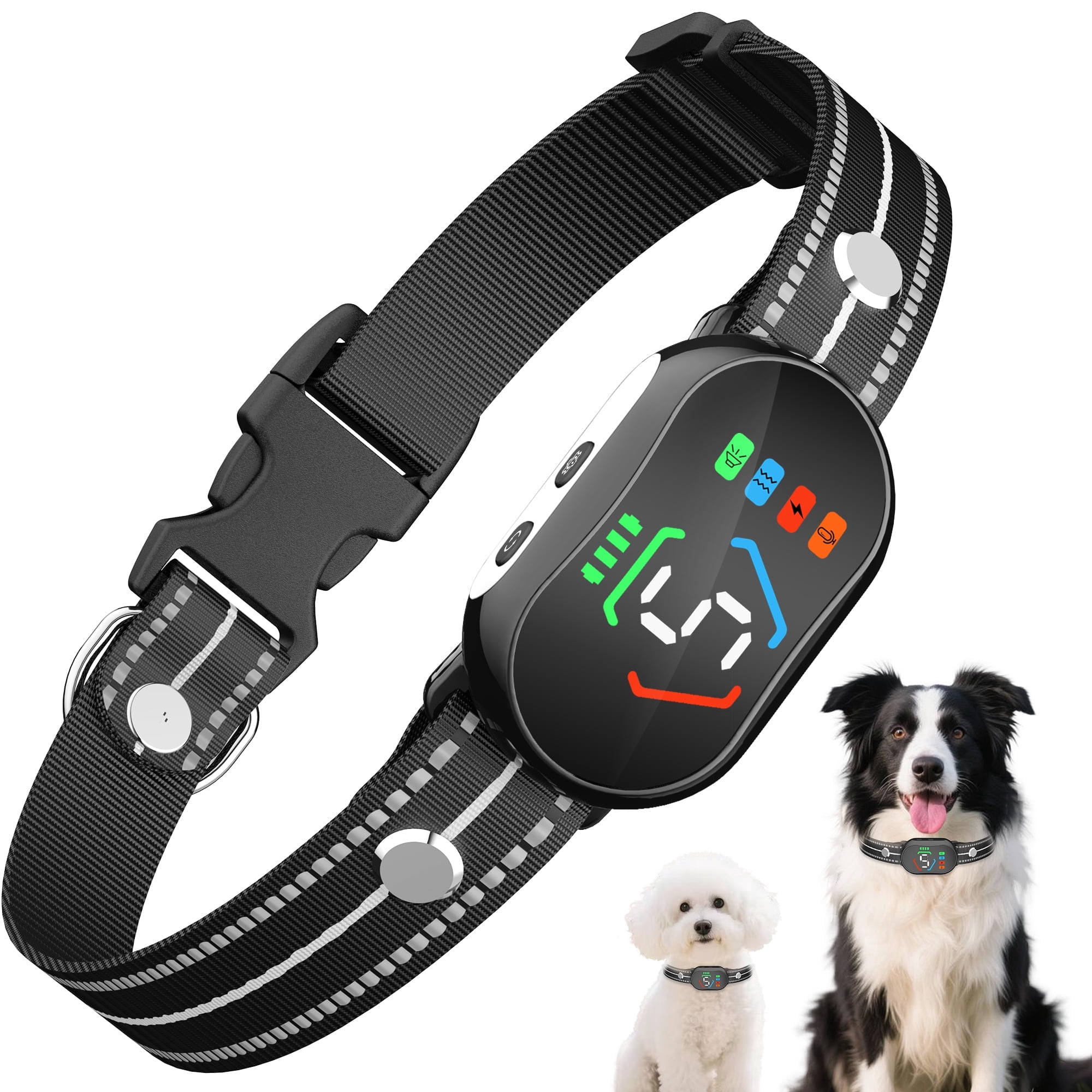 trojan tingly warmth lubricant Electric Dog Training Collar Detachable Bark Rechargeable Anti Barking  Shock Vibration Collar for All Dogs Pet with Clicker