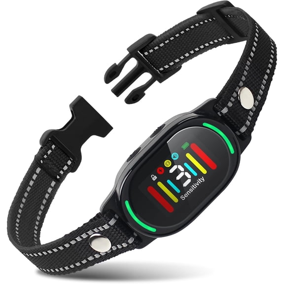 Smart Bark Collar for Small to Large Dogs - 2-in-1 Vibration or Shock Modes with 3 Sensitivity Levels, Rechargeable Anti Barking Collar with Optional Static Correction