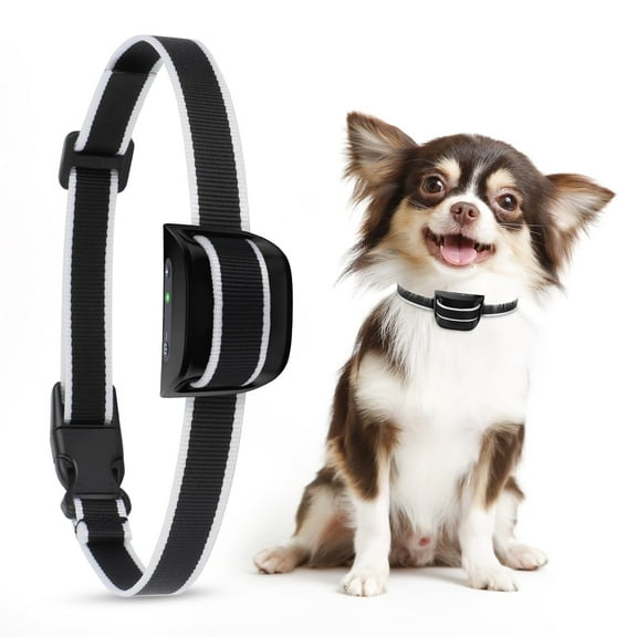 Jewyow Smart Bark Collar for Dogs – No Shock Dog Bark Collar with Beep & Vibration, prong collar for small dogs(Black)