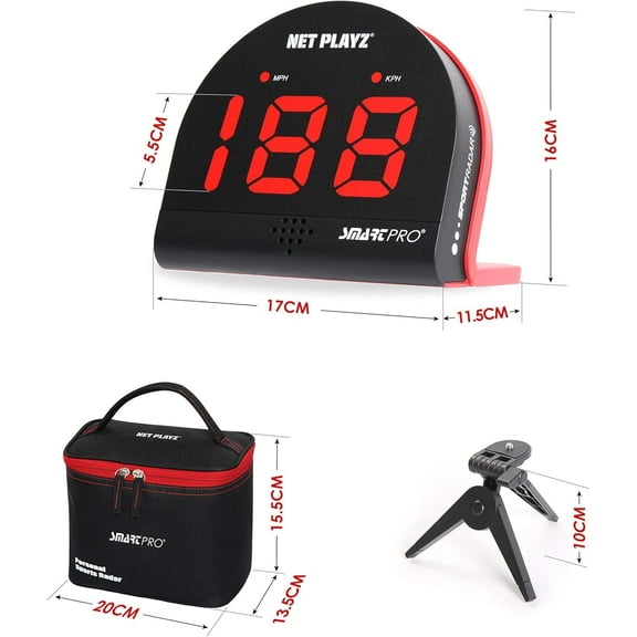 Smart Baseball Trainer Combo with 1 Set Sport Radar - Black, Large, for Training and Practice