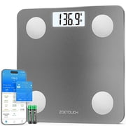 Smart Bathroom Scale for Body Weight, Digital Weighing with BMI, Fat, Muscle Mass, Bluetooth Machine People, Work App, 14 Composition Analyzer