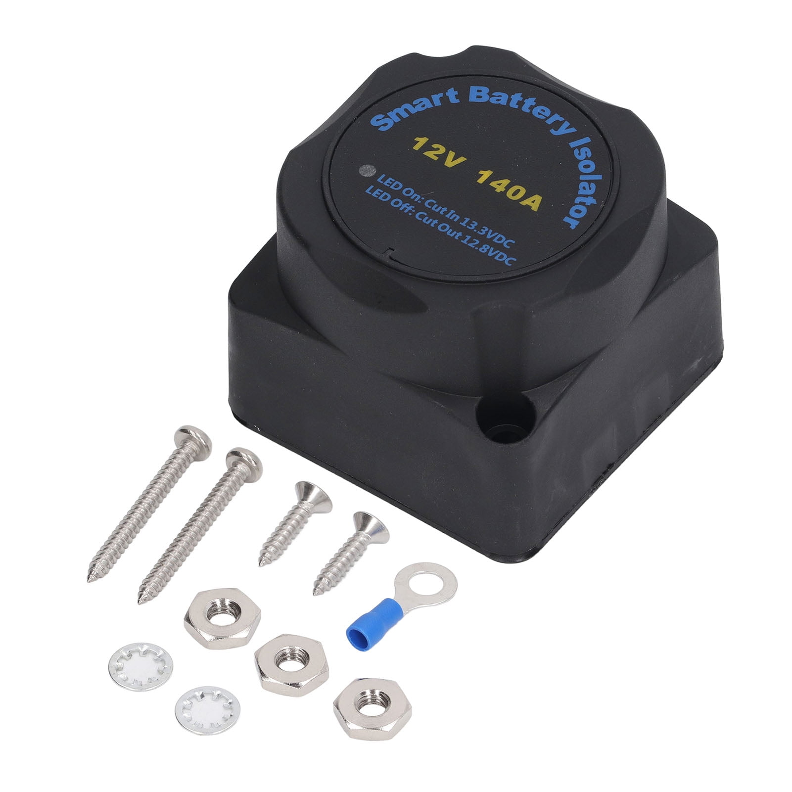 Smart Battery Isolator Kit 12V 140A, Voltage Sensitive Relay for Dual Automatic Charger, VSR