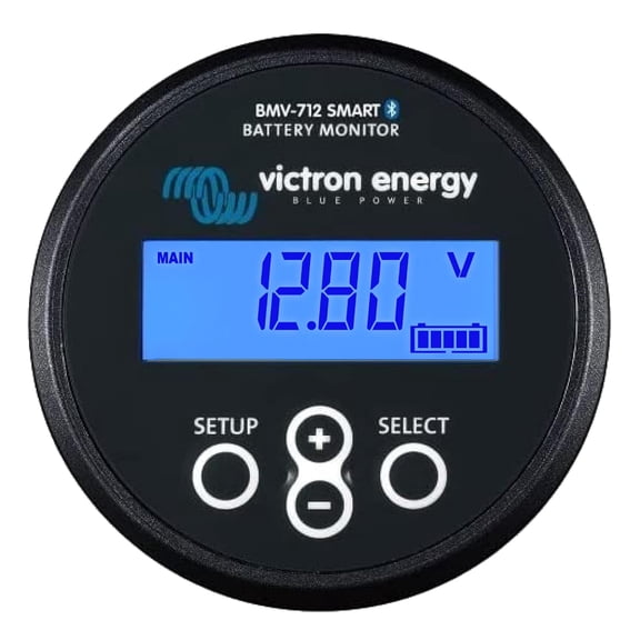 Smart Battery Monitor with Shunt - 6.5-70 VDC | Display and Bluetooth - Black