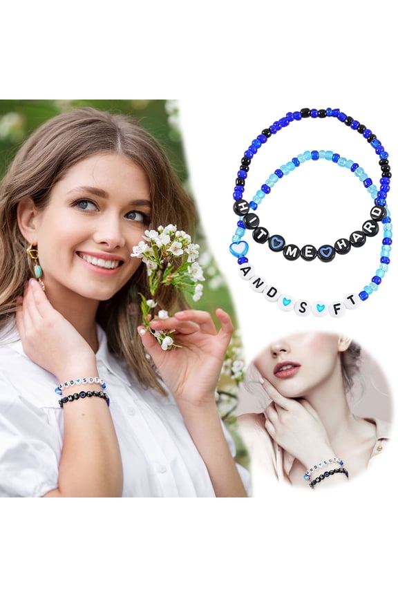 Smart Beaded Bracelet Set for Women with Call Smart Notifications Sleep Tracking and Oxygen