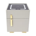 thumbnail image 1 of Smart Bedside Cabinet, Grey Password Lock Nightstand with LED Light, Phone Charging Anti-Theft Storage Cabinet for Bedroom Home Office, 1 of 16
