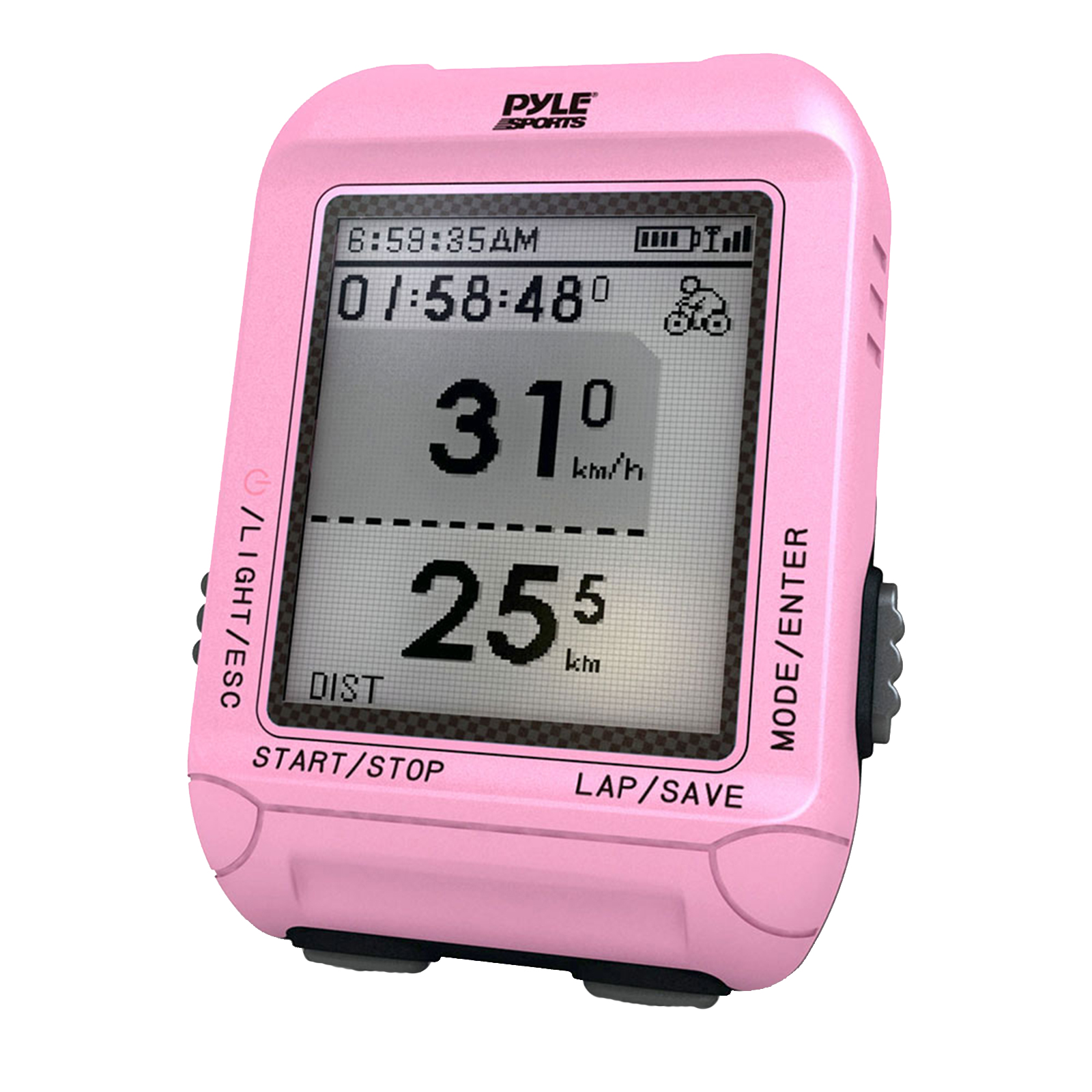 Smart Bicycling Computer with GPS Performance & Navigation Analysis Software and ANT+ Technology for Biking, Training, Exercise, Fitness (Pink Color) - image 1 of 1