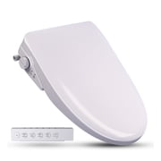 Electric Bidet Seat with Auto Lid, Heated, Warm Water, Air Dryer, Self Cleaning, Lady Wash, Deodorizer, and Classic Remote