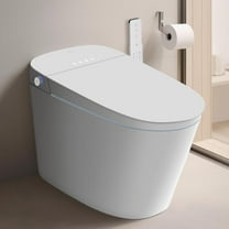Smart Bidet Toilet Built in Tank,Comfortable Seat Height, Dual-Flush Elongated Toilet Bidet, Foot Sensor Flush/Open Seat
