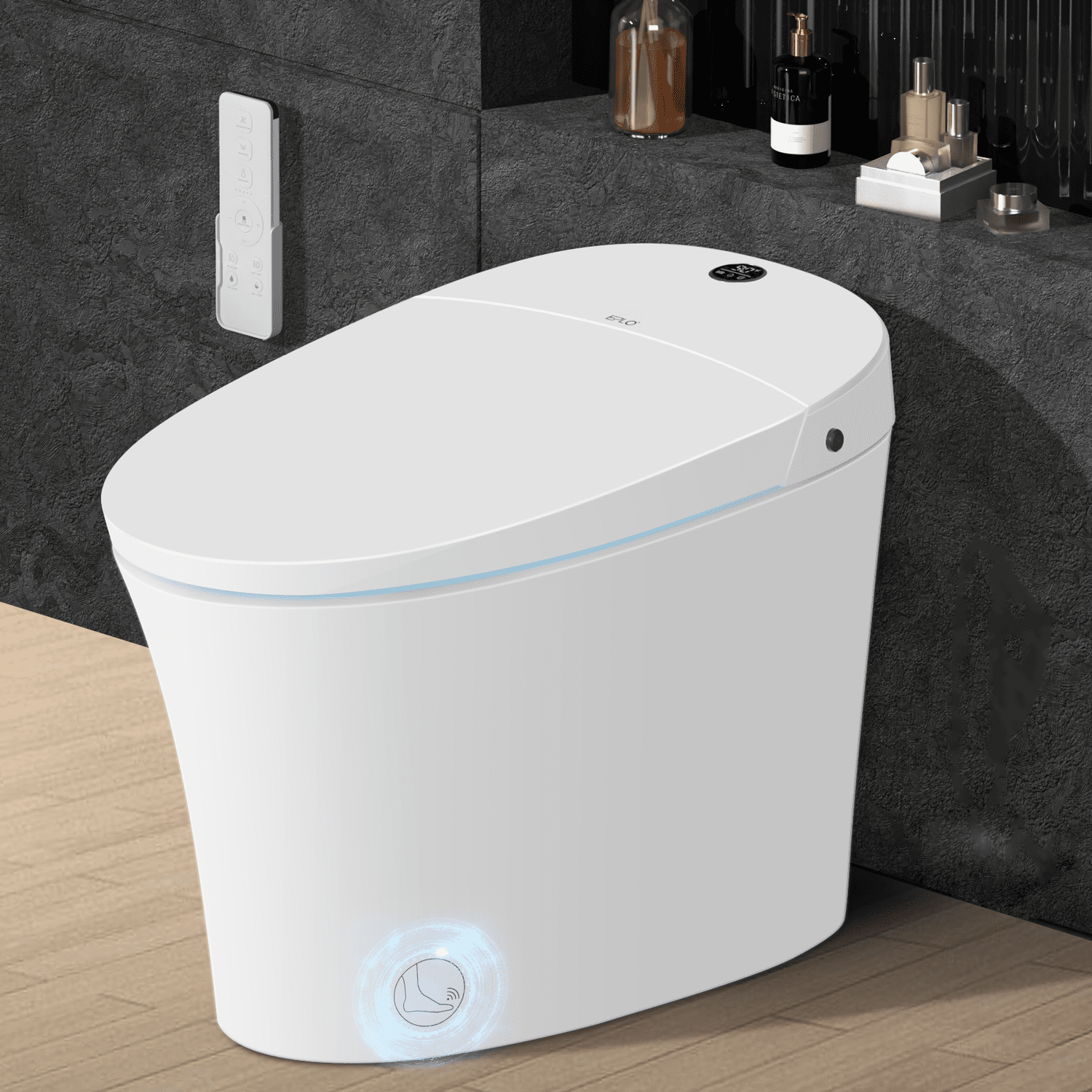 Smart Bidet Toilet, DualFlush Elongated Toilet Bidet,Warm Water Clear