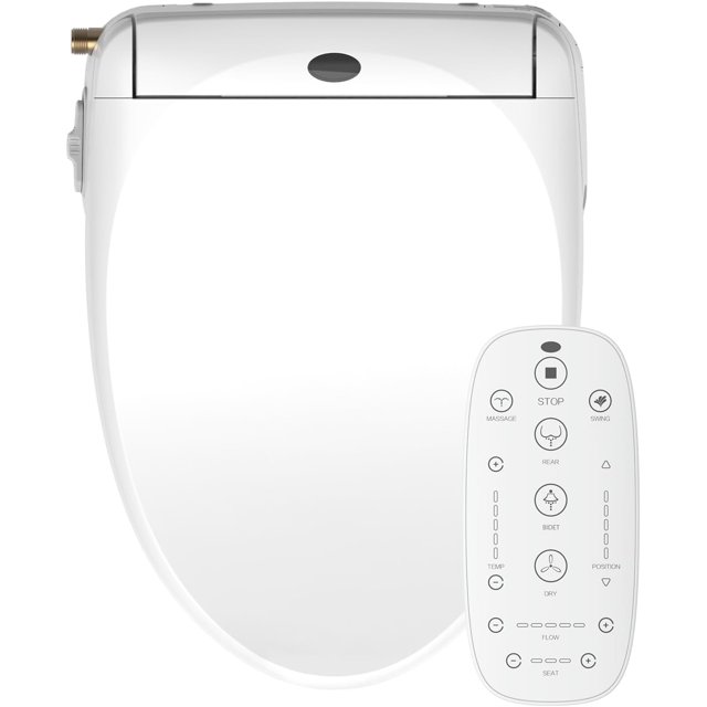 Smart Bidet Toilet Seat with Wireless Remote and Side Panel, Multiple