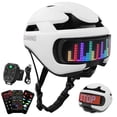thumbnail image 1 of Smart Bike Helmet with LED Light for Adults & Teens – Bicycle Helmet with Turn Signals, Customizable Patterns, APP & Remote Control for Cycling, Mountain & Road Bikes, Electric Scooters, Skateboards, 1 of 9