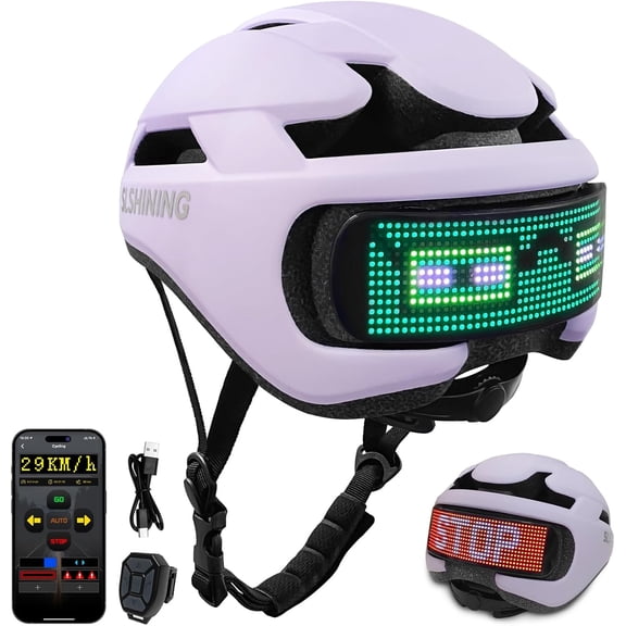 Smart Bike Helmet with Light: Bicycle Helmets for Adult Teens for Mountain & Road Cycling Electric Scooter Skateboard Skating