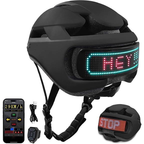 Smart Bike Helmet with Light for Mountain & Road Cycling Electric Scooter Skateboard