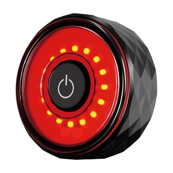 Smart Bike Tail Light Auto On Off Rear Flashlight Ultra Bright Cob Led Brake Light, Light Sensor Usb Rechargeable Ipx6 Waterproof Saddle Mount Adjustable Silicone Strap, Built-In