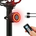 thumbnail image 1 of Smart Bike Tail Light, Bike Brake Sensing Rear Lights, Bike Wireless Anti Theft Alarm, IP65 Waterproof, USB Rechargeable, 110db loud, Automatic Brake Light with Remote Fits on Any Road Bicycle, 1 of 8