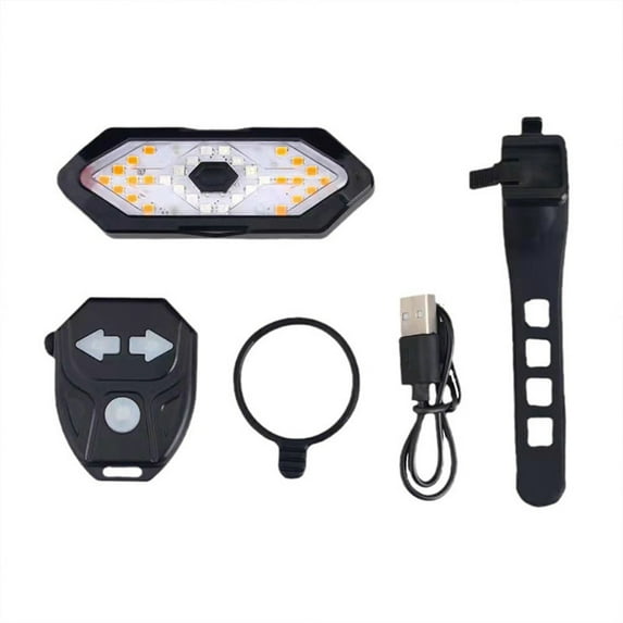 Smart Bike Tail Light with Turn Signals, Wireless Remote Control Rear Bike Light, USB Rechargeable Bright Safety Taillight with Horn for Night Riding Cycling and Outdoor Sports