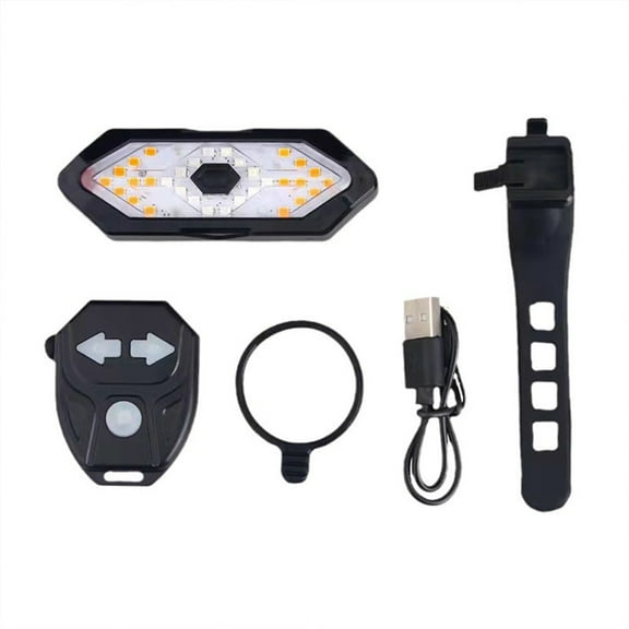 Smart Bike Tail Light with Turn Signals, Wireless Remote Control Rear Bike Light, USB Rechargeable Bright Safety Taillight with Horn for Night Riding Cycling and Outdoor Sports