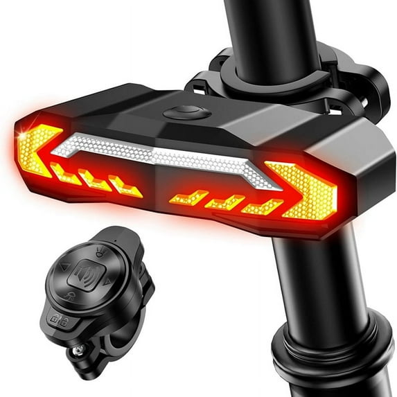 Smart Bike Tail Light with Turn Signal and Brake Light Anti Theft Bike Alarm with Rem12L765
