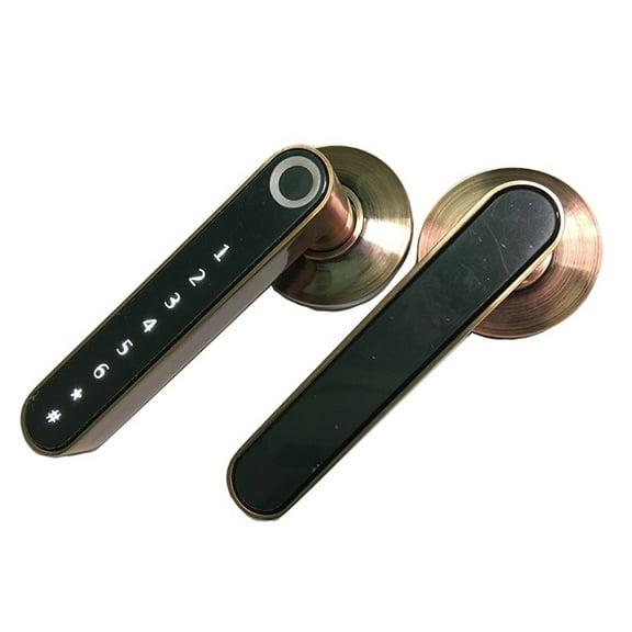 Smart Biometric Fingerprint Door Lock Code Phone APP Bluetooth One Time Code Dynamic Code Unlock Log Wooden Door Handle Lock ,Easy to Installation and Use