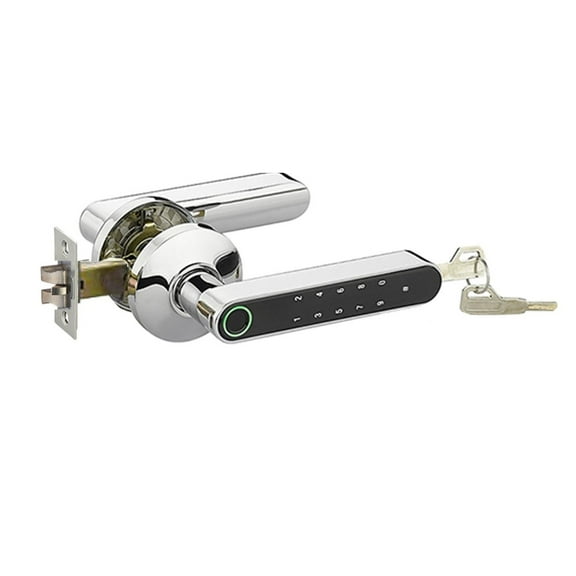 Smart Biometric fingerprint Door Lock Code Phone APP 1 time code Dynamic code Unlock log Wooden Door handle lock ,Easy Install