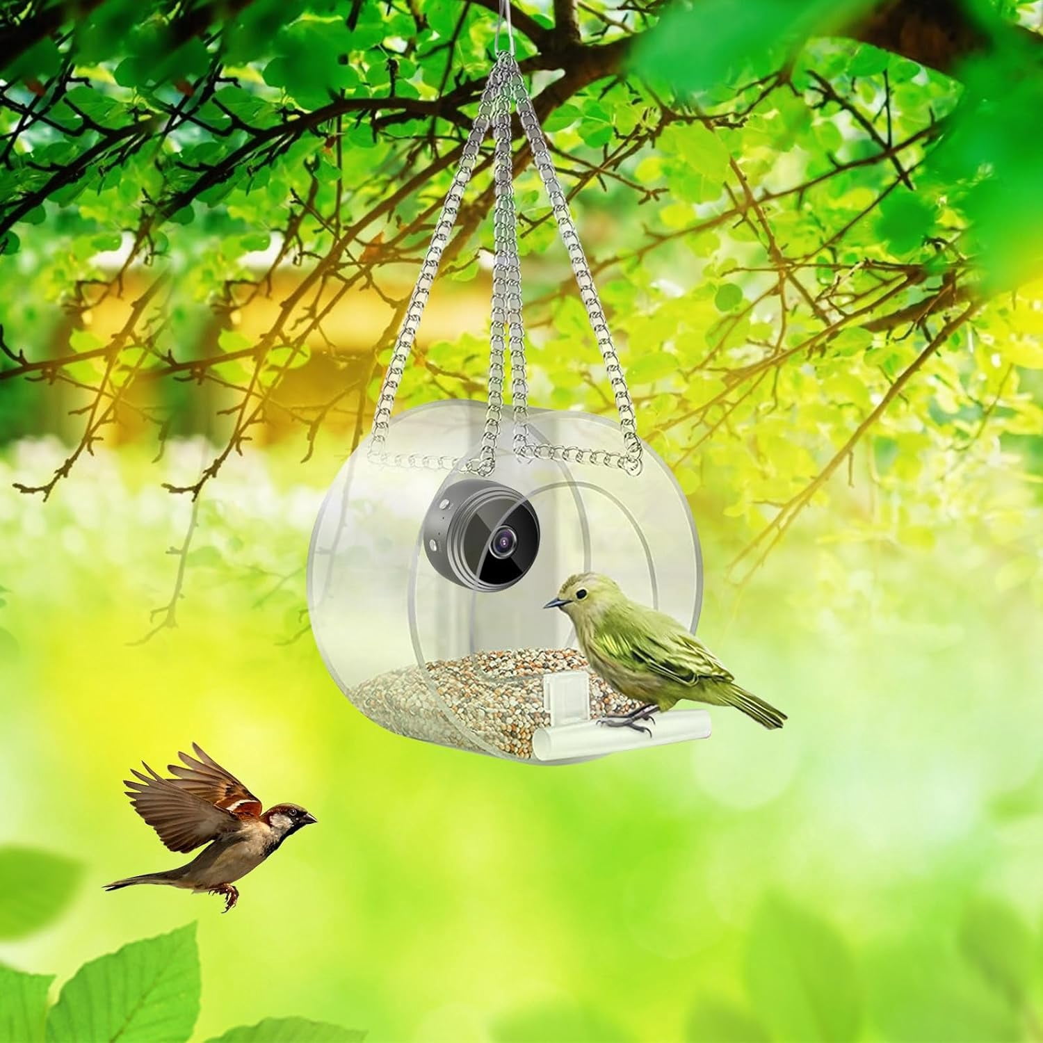 Smart Bird Feeder With Camera 1080P Bird Watching Camera Wireless Auto ...