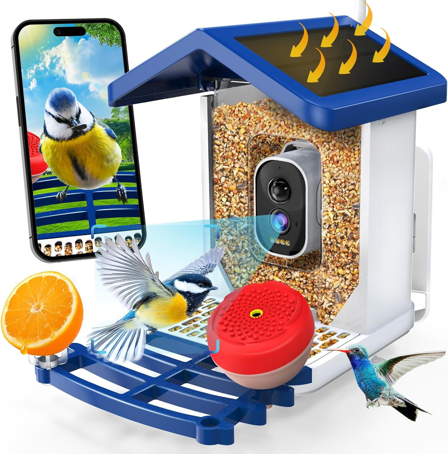 Smart Bird Feeder with Camera, 2.5K HD Bird Feeder Camera with Ai ...